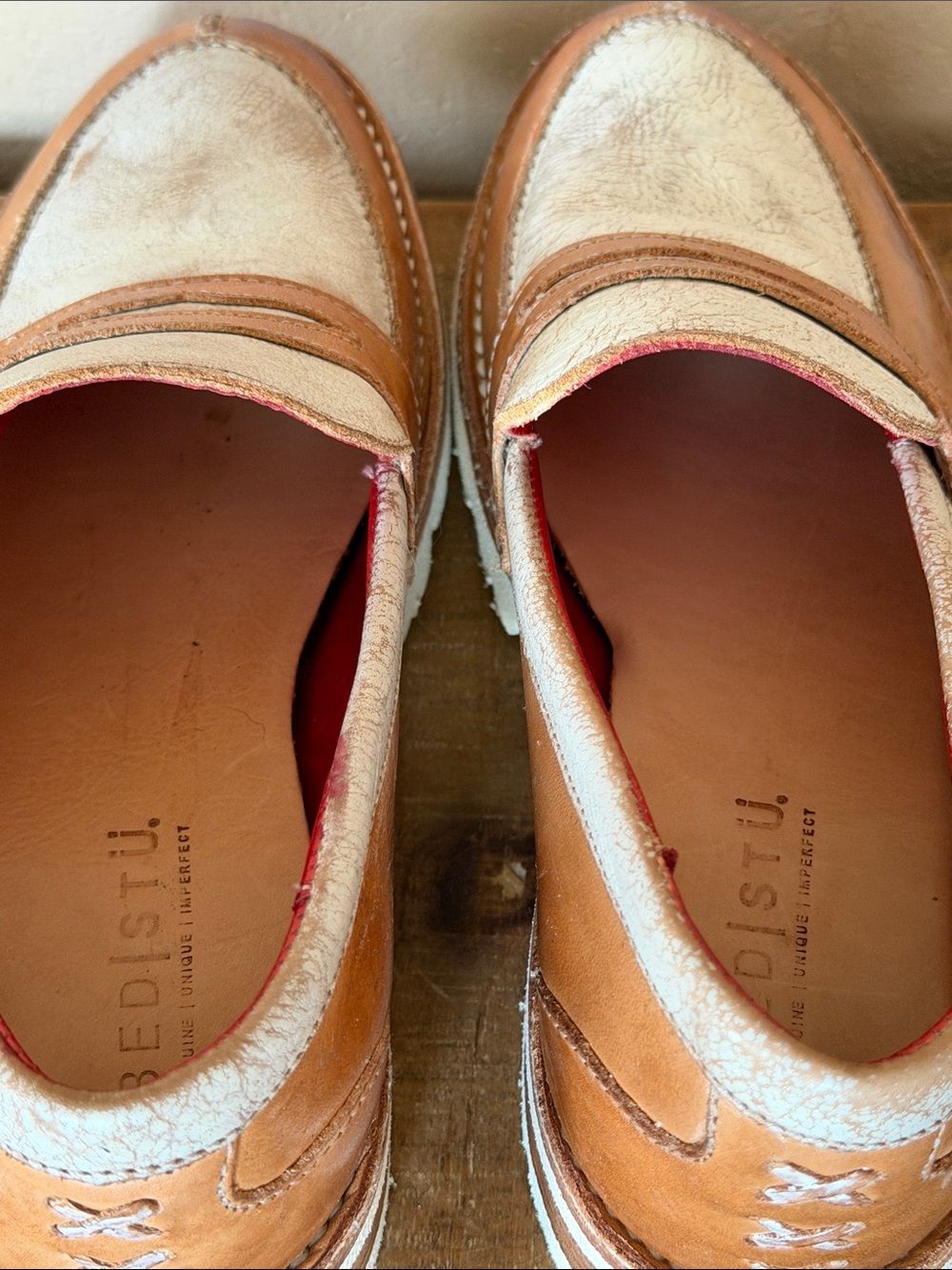Bed Stu Reina III Tan Rustic NectarLux Leather Loafers - Picture 12 of 15
